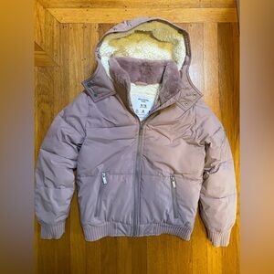 Abercrombie Kids Mauve Puffer Jacket with Hood